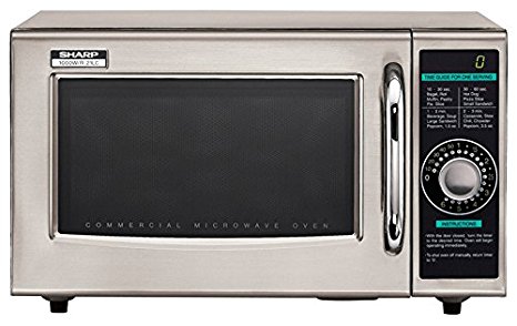 Sharp Electronics R-21LCF Microwave Oven, 1000 watts, stainless steel door timer