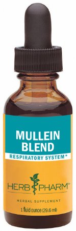 Herb Pharm Certified Organic Mullein Blend Extract for Respiratory System Support, 1 Ounce