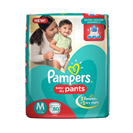 Pampers Medium Size Diapers Pants (80 Count)