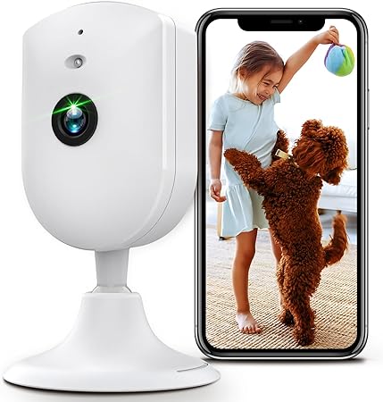 VIMTAG Indoor 2.5K/4MP HD WiFi Camera for Home Security/Pet/Dog/Cat/Baby with Phone App, AI Human/Sound/Motion Detection, Night Vision, 2-Way Audio, Cloud/Max 512GB TF Card Storage, Support Alexa