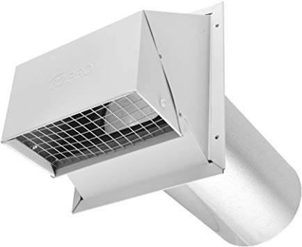 Imperial VT0503 6-Inch Heavy-Duty Outdoor Exhaust Vent with Intake Hood Conversion, 1-Pack