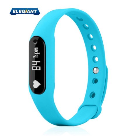 ELEGIANT Wireless Fitness Pedometer Tracker Bluetooth Sports Bracelet Activity Tracker with Steps Counter Sleep Monitoring Calories Track for Sports Fitness Gift