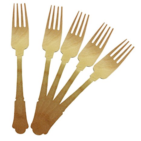Birchware Elegant - Compostable Wooden Forks - 100/pcs.