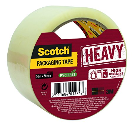 Scotch HV5050ST 50 mm x 50 m Packaging Tape Roll - Heavy Transparent