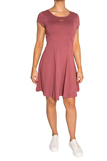 Cap Sleeve with Strappy V-Neck Body-Con Dress by Hot Kiss