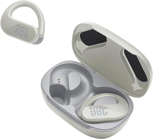 JBL Endurance Peak 3 - True Wireless Active Earbuds with Ear Hook Enhancer, IP68 Dust and Water Proof, Up to 50 Hours of Battery Life - White