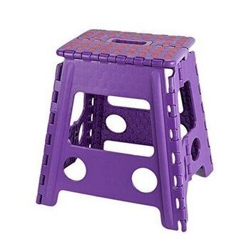 Lucky Tree 15” Tall Non-Slip Folding Step Stool for Kids and Adults with Handle for Bathroom and Kitchen Use