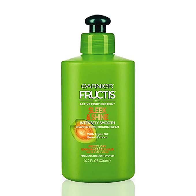 Garnier Fructis Sleek and Shine Intensely Smooth Leave-In Conditioning Cream, 10.2 Fluid Ounce