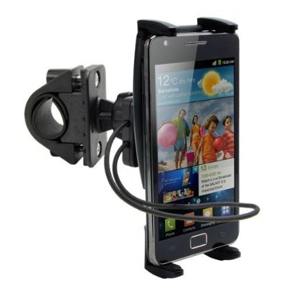 Bike Mount or Motorcycle Mount UltraGrip for LG V10 G5 G4 Stylo K10 K8 K5 LG Mobile Phones w/ Swivel Cradle and Safety Strap