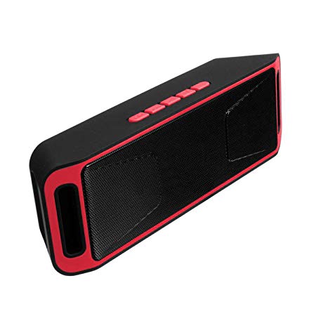 Ocamo Wireless Bluetooth Speaker USB Flash FM Radio Stereo MP3 Player Support TF Card - Playback Time Up To 5 Hours( Bluetooth connection Dual Bass Sound Speaker Handsfree call HD Microphone