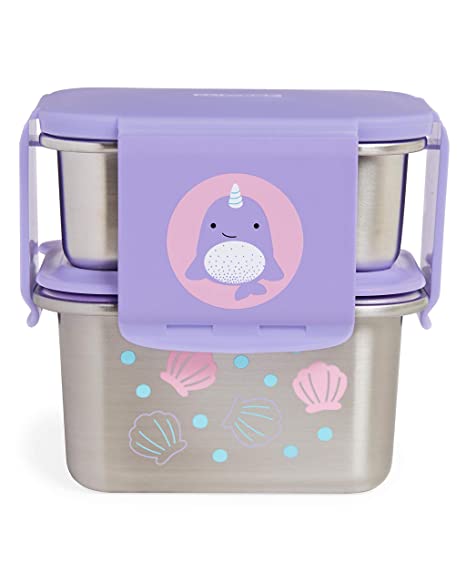 Skip Hop Zoo Stainless Steel Lunch Kit - Narwhal