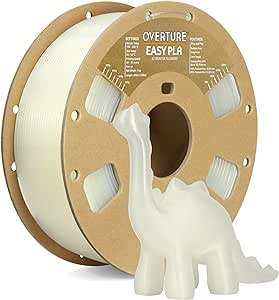 OVERTURE Easy PLA 1.75mm 3D Printer Filament, 1kg PLA Cardboard Spool (2.2lbs), Dimensional Accuracy  /- 0.02mm, Fit Most FDM Printer (Easy Natural)