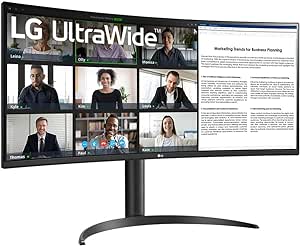 LG 34" UltraWide™ Curved Monitor with WQHD HDR10 Display 100Hz Refresh Rate and USB Type-C