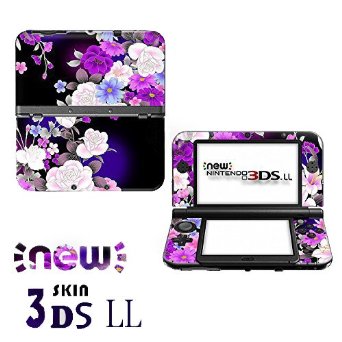 Aweek Monster Hunter 4G Front and back Decal Paster Skin Sticker for New Nintendo 3DSXL New 3DS LL-Sakura 01