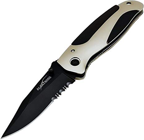 ALBATROSS 7in Folding Pocket Knives with 3in Clip Point Blade for Outdoor, Tactical, Survival and EDC