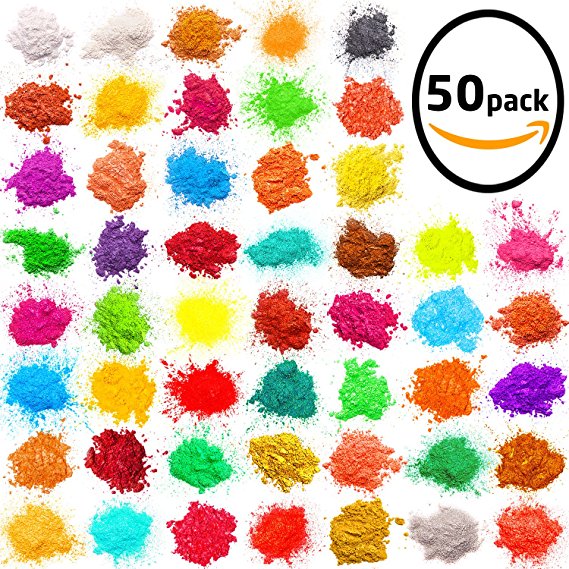 Mica powder – Soap Making Kit – Powdered Pigments Set – Soap making dye – 50 coloring - Hand Soap Making Supplies - Resin Dye - Mica Powder Organic for Soap Molds