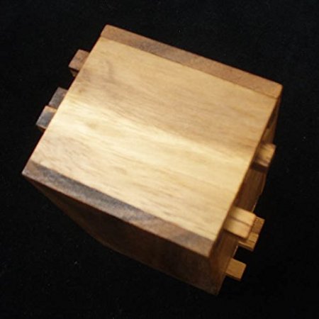 Secret Lock Box Wood Brain Teaser Puzzle - Unique Design - Put a Gift Inside
