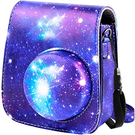 Katia Camera Case Bag Compatible with Fujifilm Instax Mini 11 Instant Film Camera with Shoulder Strap and Photo Accessories Pocket - Galaxy