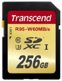 Transcend 256 GB High Speed 10 UHS-3 Flash Memory Card 9560 MBs TS256GSDU3