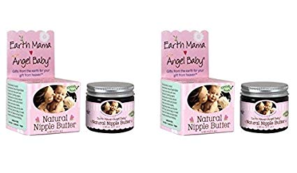 Earth Mama Angel Baby Natural Nipple Butter, 2-ounce Jar 2 Pck