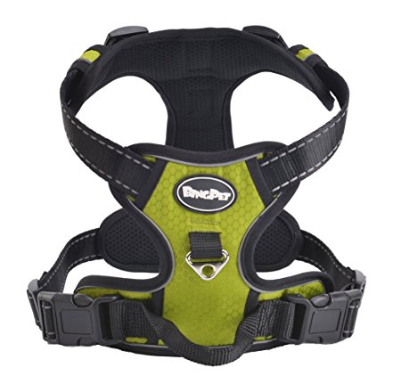 Best Front Range No-Pull Dog Harness. 3M Reflective Outdoor Adventure Pet Vest with Handle. 3 Stylish Colors and 5 Sizes