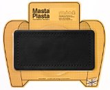 MASTAPLASTA peel and stick repair patch for holes rips and stains in car seats sofas bags and leather jackets 8 inches by 4 inches PLAIN STRIP DESIGNBLACK