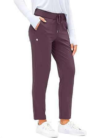 G Gradual Women's Pants with Deep Pockets 7/8 Stretch Ankle Sweatpants for Golf, Athletic, Lounge, Travel, Work