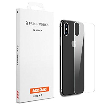 iPhone X Screen Protector, Patchworks ITG Rear Back Glass From Japan Maximum Strength Anti-Scratch Anti-Fingerprint 9H Oleophobic Coated Tempered Glass Screen Protector iPhone X / 10