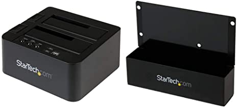 StarTech.com USB 3.1 (10Gbps) Hard Drive Duplicator Dock,Black & StarTech.com SATA to 2.5in or 3.5in IDE Hard Drive Adapter for HDD Docks - SATA to IDE Converter - HDD Docking Station (SAT2IDEADP)