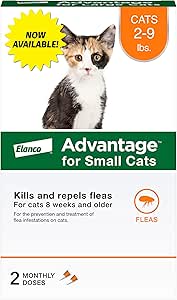 Advantage Topical Cat Flea Treatment and Prevention for Small Cats 2-9 lbs. | 2 Month Supply