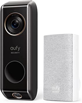 eufy Security Video Doorbell Dual Camera (Wired) with Chime, Dual Cam Technology, Delivery Guard™, 2K with HDR, No Monthly Fee, Video Preview