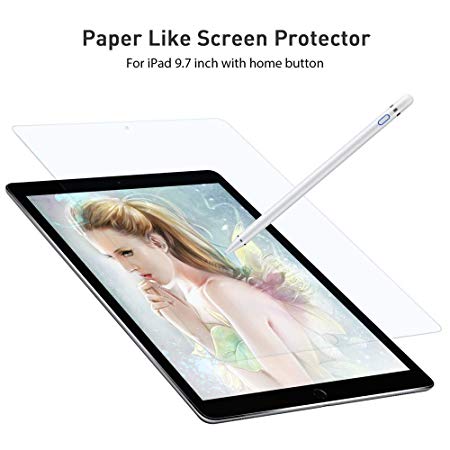 Paper-Like Screen Protector for iPad 9.7", Homagical Paper Texture Film, Anti Glare Scratch Resistant Paper-Like Film Writing for iPad 9.7"&iPad Pro 9.7", Compatible with Apple Pencil (1Pack-9.7inch)