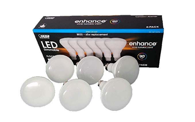 LED Dimmable Br30 65W Replacement 5000K 6-Pack