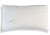 Shredded Memory Foam Pillow With Kool-Flow Micro-Vented Bamboo Cover - Made in the USA by Xtreme Comforts - Hypoallergenic and Dust Mite Resistant King