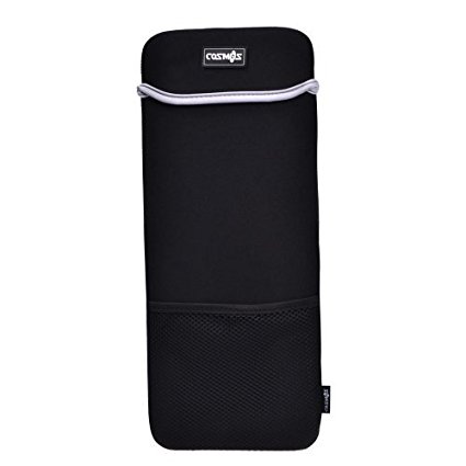 COSMOS Black Color Neoprene Sleeve Bag Pouch for Logitech Wireless Touch Keyboard K400, K400r and K400 Plus