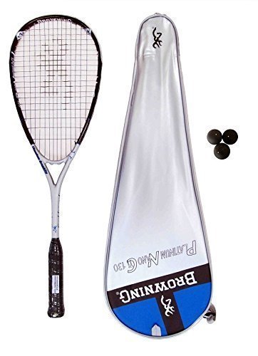 Browning Platinum Nano 130 Squash Racket   3 Squash Balls RRP £280