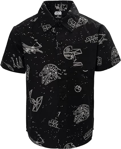 STAR WARS Short Sleeve Button Down Dress Shirt