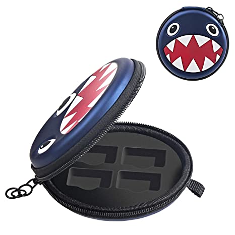 Games Card Case for Nintendo Switch,Portable Cute Games Storage with 16 Cards Slot Holder for Travel Carrying（Dark blue）