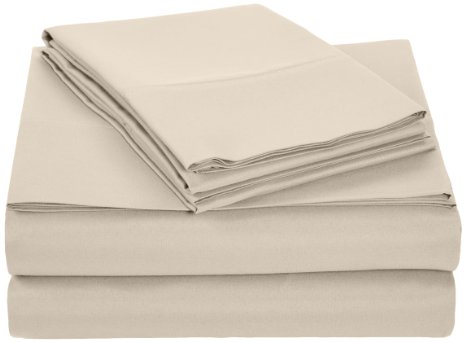 AmazonBasics Microfiber Sheet Set - Full, Beige