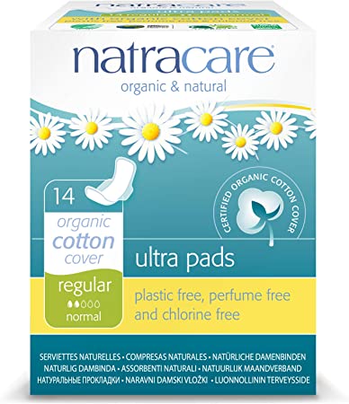 Natracare Ultra Pads with Wings Regular, 14 Count