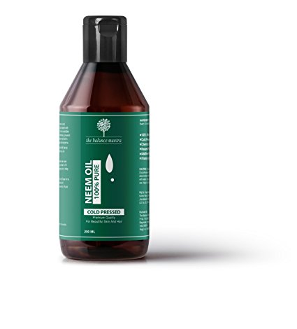 The Balance Mantra Cold Pressed Neem Oil For Acne Relief, Skin Replenishing, Scar Removal And Natural Pest Control 200Ml
