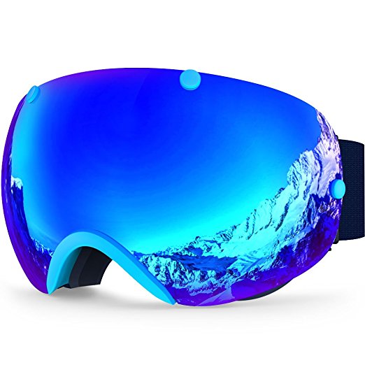 IceHacker XA Ski Snowboard Goggles Anti-fog UV Protection Spherical Dual Lens