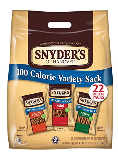 Snyder's of Hanover 100 Calorie Pretzels Variety Pack, 19.8 Ounce