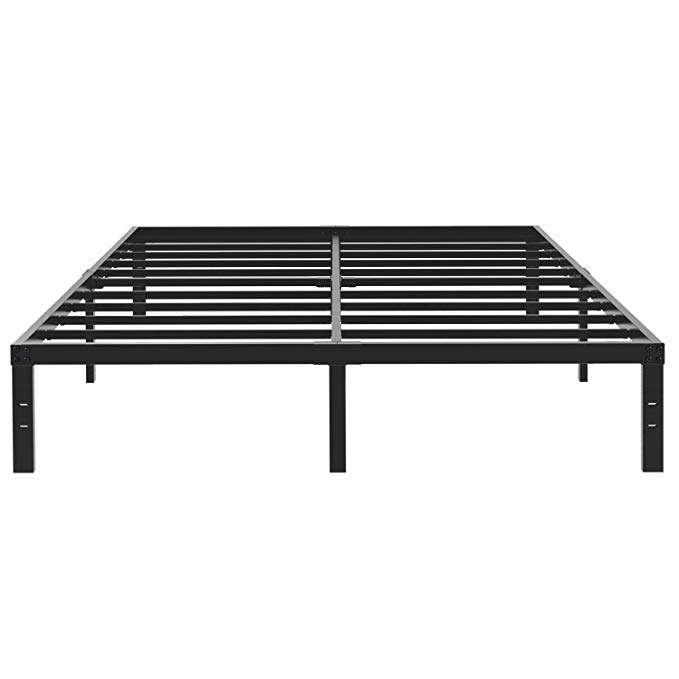 45Min 14 Inch Platform Bed Frame/Easy Assembly Mattress Foundation/3000lbs Heavy Duty Steel Slat/Noise Free/No Box Spring Needed,Twin/Full/Queen/King/Cal King(Full)