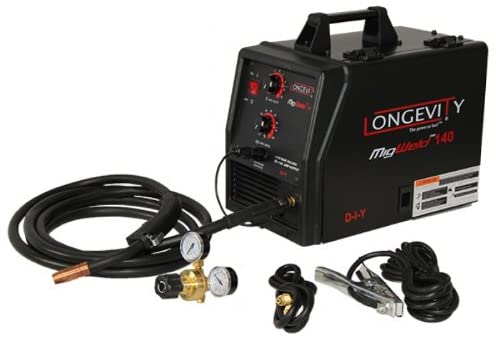 LONGEVITY Migweld 140-140 Amp Mig Welder Capable Of Flux-Core And Aluminum Gas Shielded Welding 110v