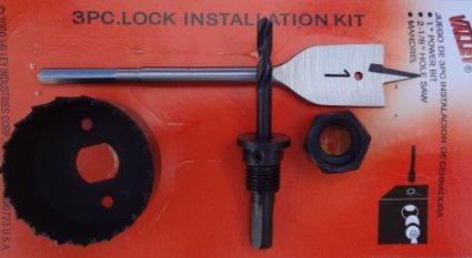 3 Pc Lock Installation Kit Door Installation Set