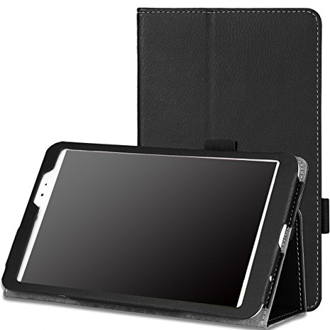 MoKo LG G Pad 8.3 Case - Slim Folding Cover Case with Built-in Hand Strap & Stylus Pen Loop for LG G Pad 8.3 Inch V500/V510/VK810 Verizon 4G LTE Tablet, BLACK (With Smart Cover Auto Wake / Sleep)