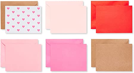 American Greetings Bulk Hearts Note Cards with Envelopes, Single Panel (200-Count)
