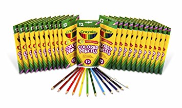Crayola Colored Pencils, 24 Packs of 12-Count Colored Pencils, Art Tools in Vibrant Colors, great for School or Home Projects, Adult Coloring