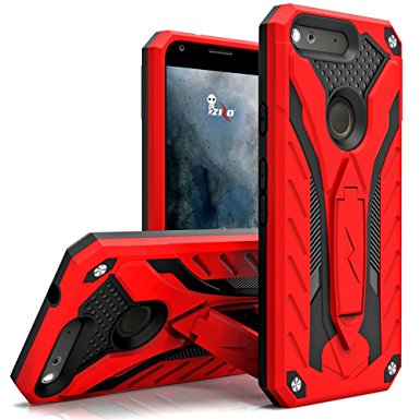 Google Pixel Case, Zizo [Static Series] Shockproof [Military Grade Drop Tested] w/ Built-in Kickstand [Google Pixel Heavy Duty Case] Impact Resistant